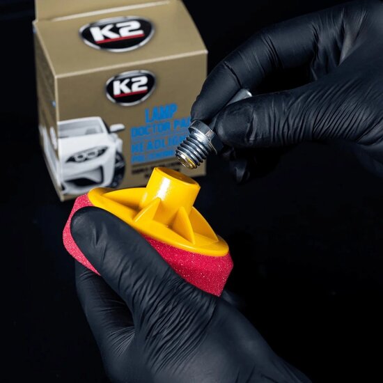 k2 koplamp polijspad - professionele polijs pad - koplampen polijsen - lamp doctor polijs spons - poetspad voor kop lamp