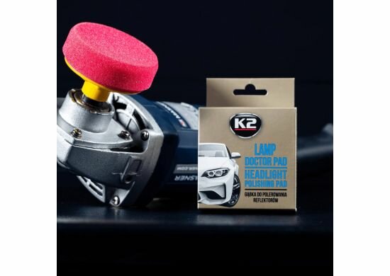 k2 koplamp polijspad - professionele polijs pad - koplampen polijsen - lamp doctor polijs spons - poetspad voor kop lamp