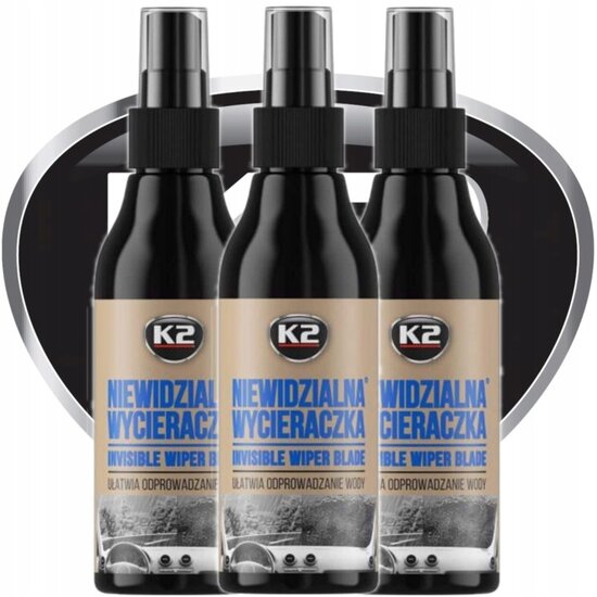 k2 vizio onzichtbare ruitenwisser - flacon van 200 ml met spuitmond - verbetert zicht bij regen - hydrofobe coating voor beter