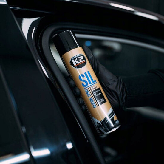 k2 100% professionele siliconenspray - voor rubberen en kunststof auto-onderdelen - smeert - verzorgt - rubber b