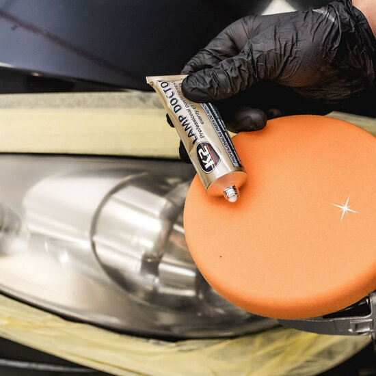 k2 lamp dokter 60 gram tube - pasta om de helderheid van koplampen te herstellen - koplampen oppoetsen - koplampen polijsen - p