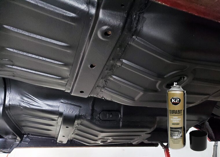 K2 durabit bitumen onderhoud spray - bodembeschermer - wielkastspray - beschermcoating - antiroest - rubberspray - dorpel spray