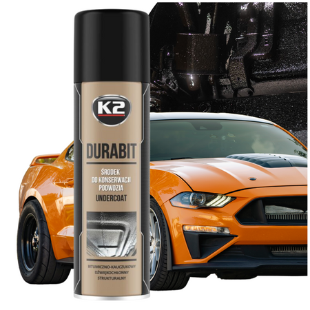 K2 durabit bitumen onderhoud spray - bodembeschermer - wielkastspray - beschermcoating - antiroest - rubberspray - dorpel spray