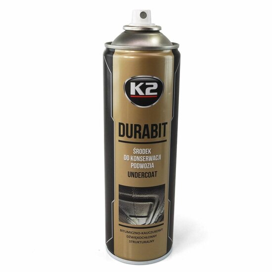 K2 durabit bitumen onderhoud spray - bodembeschermer - wielkastspray - beschermcoating - antiroest - rubberspray - dorpel spray