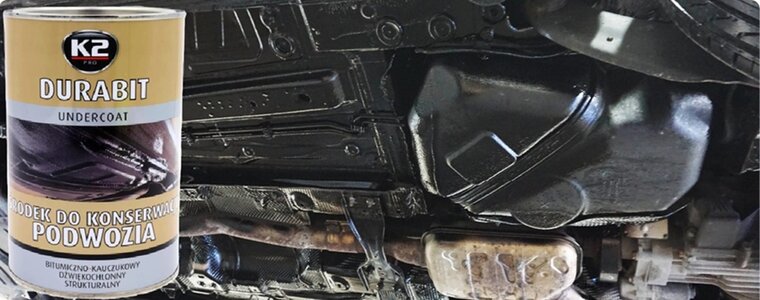 k2 durabit chassisconservering 1 liter blik - onderbodem beschermer bitumen - rubber beschermlaag - coating - wielkastbeschermi