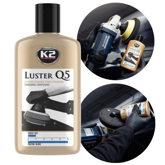 k2 poetspasta Luster q5 - autopoets - polijsen - auto polijs pasta - poetsmiddel - poetsmelk