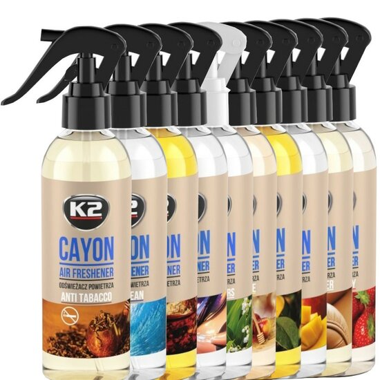 luchtverfrisser anti tabak 250 ml - autogeur - autoparfum - aroma spray - k2 cayon
