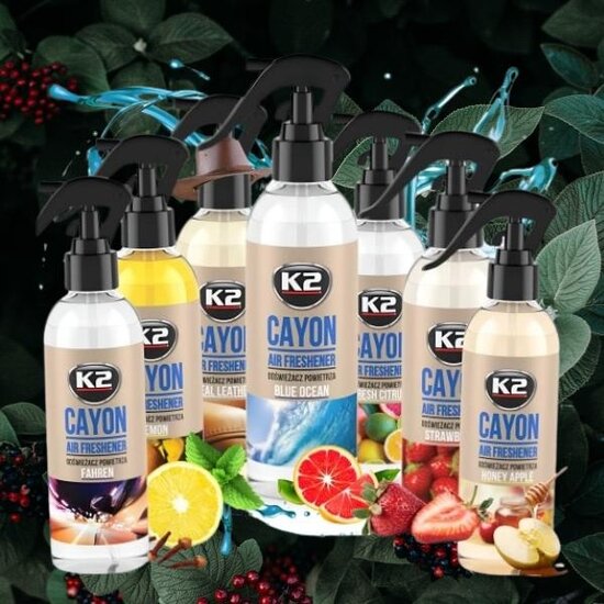 luchtverfrisser anti tabak 250 ml - autogeur - autoparfum - aroma spray - k2 cayon