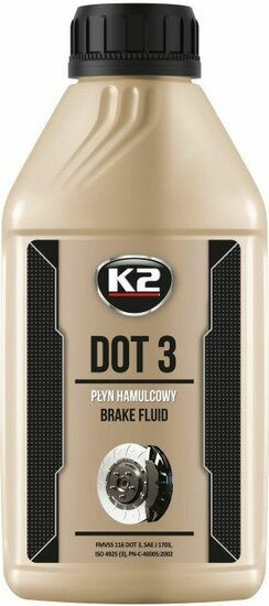 k2 DOT3 synthetische remvloeistof voor remmen en koppelingssystemen - rem vloeistof 0.5 liter - brake fluid - hoge temperatuu