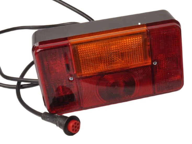achterlicht radex 5001 links - achterlamp 1.5 meter x 5 pins connector - aanhangerlamp