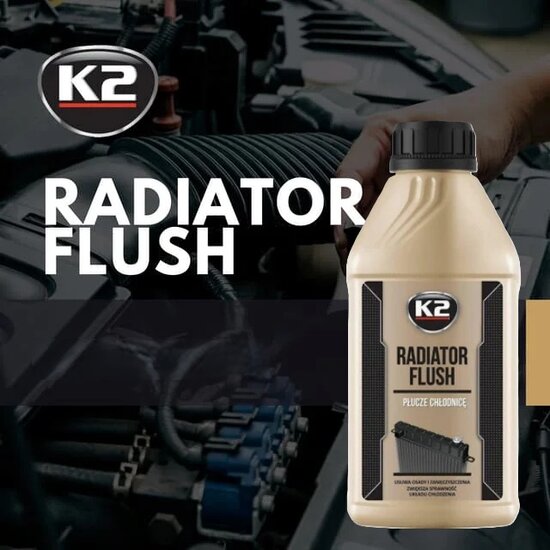 k2 radiatorflush 400 ml - reiniging en bescherming koelsysteem - schoonmaken radiator en koelsysteem - ontvetter - reiniger rad
