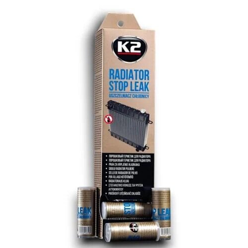 k2 autoradiator stop leak - radiator lek stopper van de auto - gaten dichter doormiddel van poeder 18,5 gram - radiator fixer -