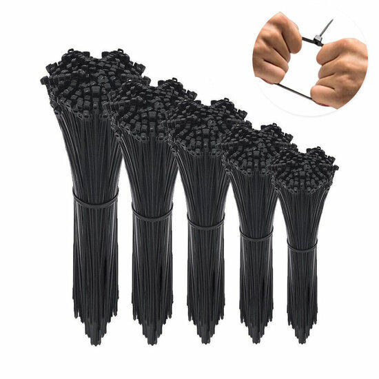 kabelbinders - tiewraps - bundelbandjes - electrabanden - plastic bandjes - trekbandjes - cable zip 7.8x300