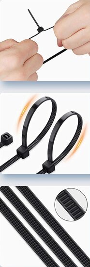 kabelbinder - kabelbinders - bundelbandjes - tiewraps - snelbinders- kabelbandjes - plasticbandje - cable zip 7.8 x 370 mm
