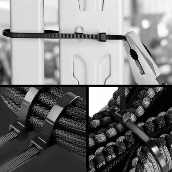 kabelbinder - kabelbinders - bundelbandjes - tiewraps - snelbinders- kabelbandjes - plasticbandje - cable zip 7.8 x 370 mm