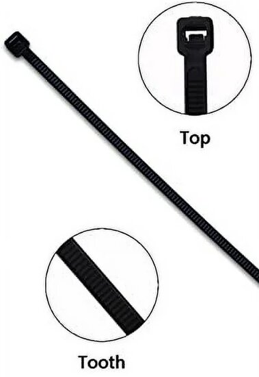 2,5 x 100 mm zwart  tie raps - tiewraps - bundelbandje - kunstofbandjes - plasticbandjes - electrabandjes - bandjes - pvc bandj