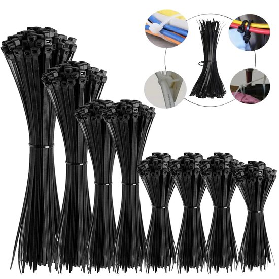 2,5 x 100 mm zwart  tie raps - tiewraps - bundelbandje - kunstofbandjes - plasticbandjes - electrabandjes - bandjes - pvc bandj