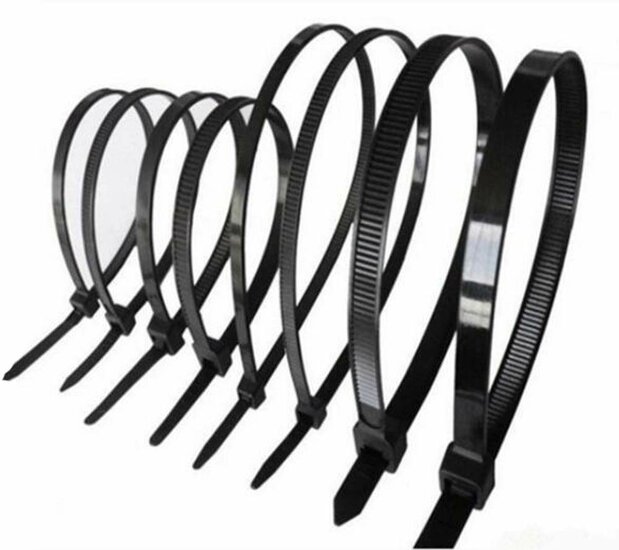 2,5 x 100 mm zwart  tie raps - tiewraps - bundelbandje - kunstofbandjes - plasticbandjes - electrabandjes - bandjes - pvc bandj