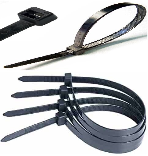 UV Kabelbinders Zwart 2.5 x 200 mm - Tiewraps - Tieraps - bundelbandje - trekbandje - electrabandje - kabel binders