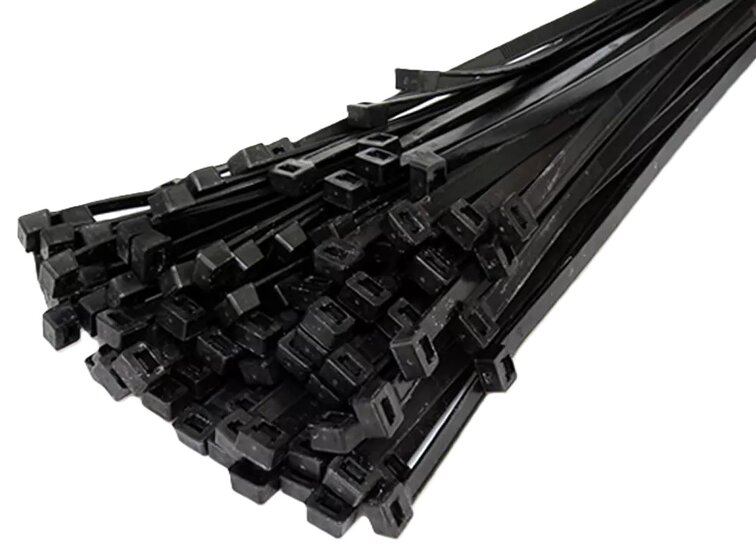 UV Kabelbinders Zwart 2.5 x 200 mm - Tiewraps - Tieraps - 100 delig - GEKO - bundelbandje - trekbandje - trekband - electraband