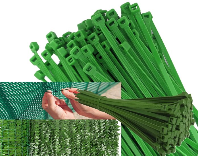 Kabelbinders groen - 3.6 x 200 mm - Tiewraps - Tieraps - 100 delig - Hofftech - cabel zipper - bundelbandje - trekbandje - trek