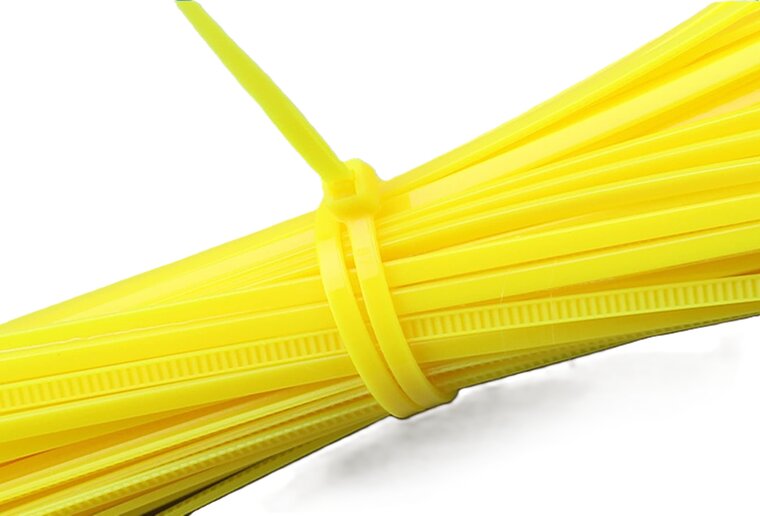 5 x 250 mm kabelbinder - trekbandje - bundelbandje - cable zipper yellow 