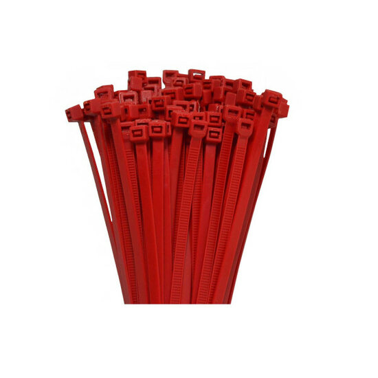Kabelbinders Rood - 5 x 250 mm - Tiewraps - Tieraps - 50 delig - ASTA - kabelbinder - cable zipper red - rode kabel binders - b