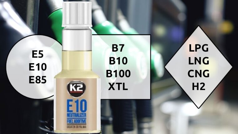 k2 e10 neutraliser benzine additief 50 ml - compensatie additief stabilisatie brandstof - oude brandstof verbetering - verhogin