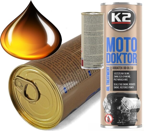 k2 motor doktor 443ml olietoevoeging - mengsmering voor motorolie - verbetering motorcompressie prestatie en afdichtingen - dikke smeer olie