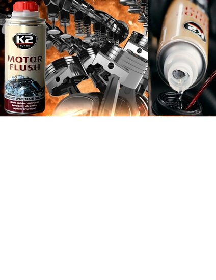 k2 motorspoelen - motor flush 250ml - motorreiniging - smeermiddel en antislijtageadditief - verwijdering koolstofafzetting, ol