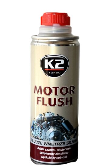 k2 motorspoelen - motor flush 250ml - motorreiniging - smeermiddel en antislijtageadditief - verwijdering koolstofafzetting, ol