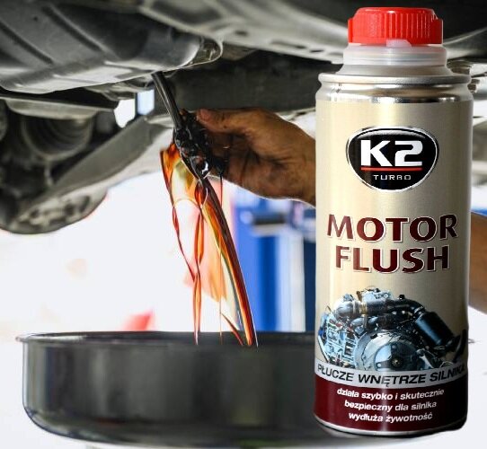 k2 motorspoelen - motor flush 250ml - motorreiniging - smeermiddel en antislijtageadditief - verwijdering koolstofafzetting, ol