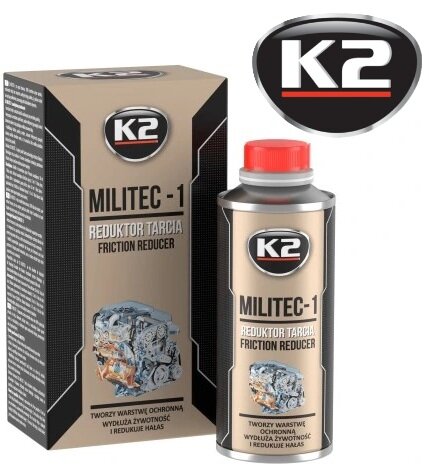 k2 militec 1 synthetisch additef 250ml - dunne duurzame laag op metaal delen - slijtage verminderaar - wrijving verminderling d
