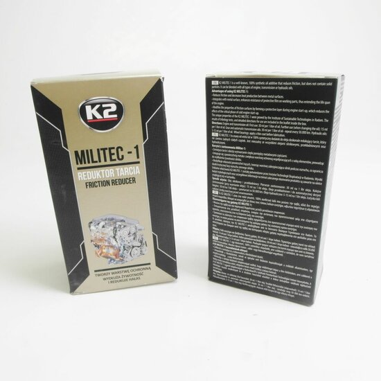k2 militec 1 synthetisch additef 250ml - dunne duurzame laag op metaal delen - slijtage verminderaar - wrijving verminderling d