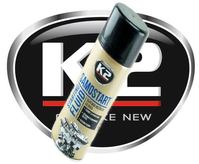 k2 motorstart vloeistof 400ml - startpilot - koude start piloot bij koude temperaturen - alle soorten motoren - beschermt motor
