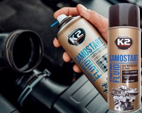 k2 motorstart vloeistof 400ml - startpilot - koude start piloot bij koude temperaturen - alle soorten motoren - beschermt motor