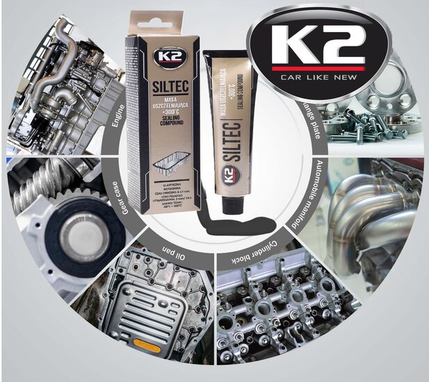 k2 motorafdichting sealing siltec 90gram - sealing compound - motordeel afdichting - afdichten deksels - siliconen afdichting k