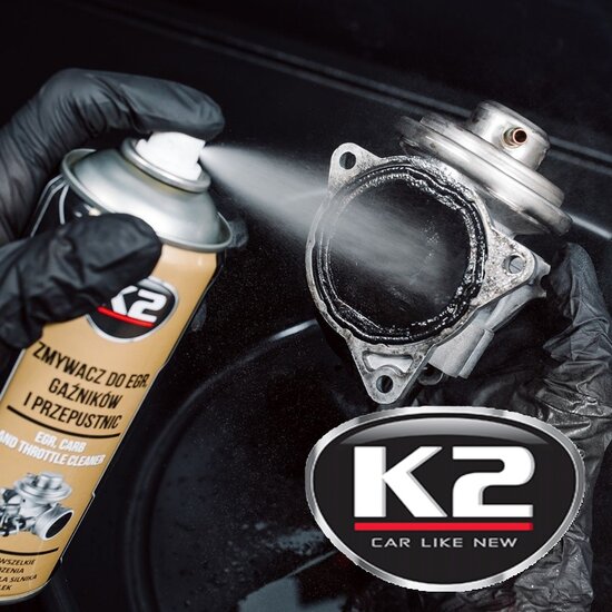 k2 egr preparaat - reinigingsspray voor het egr systeem - uitlaatgas recirculatie schoonmaak spray - turbocompressor en inlaats