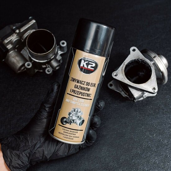 k2 egr preparaat - reinigingsspray voor het egr systeem - uitlaatgas recirculatie schoonmaak spray - turbocompressor en inlaats