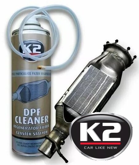 k2 dpf cleaner - diesel filter schoonmaak spuitbus - roetdeeltjes oplosser - dpf filter cleaning additief - reiniging voor dies