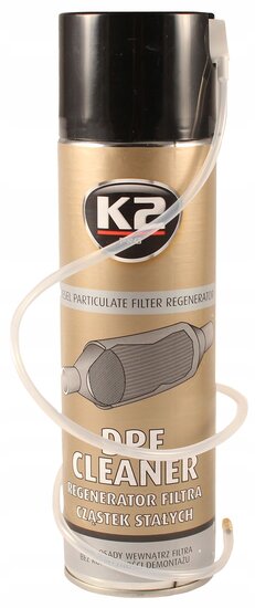 k2 dpf cleaner - diesel filter schoonmaak spuitbus - roetdeeltjes oplosser - dpf filter cleaning additief - reiniging voor dies