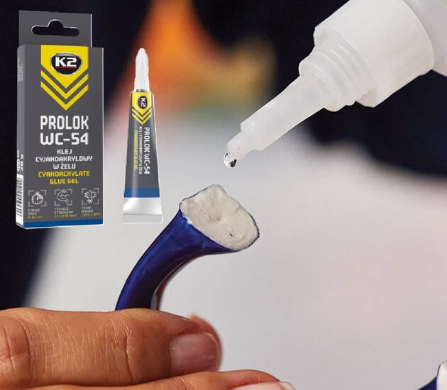 k2 prolok wc54 sneldrogende lijm - sterke lijm - cyanoacrylaatgellijm met hoge hechting en snel drogend.