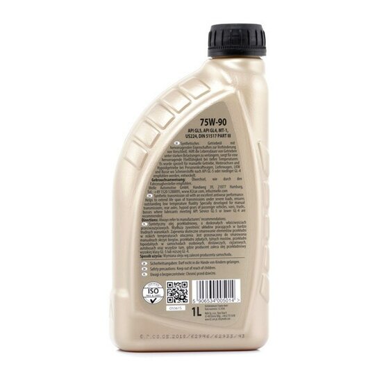 k2 75w-90 gl5 gl4 1l transmissieolie - nieuwste nanotech-technologie - hoogwaardige, volledig synthetische transmissieolie -  s