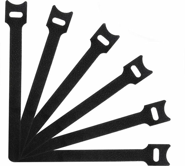 kabelbinders met velcro lengte 200mm breedte 12mm 5 stuks in verpakking