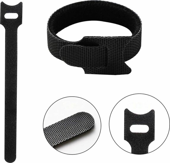kabelbinders met velcro lengte 200mm breedte 12mm 5 stuks in verpakking