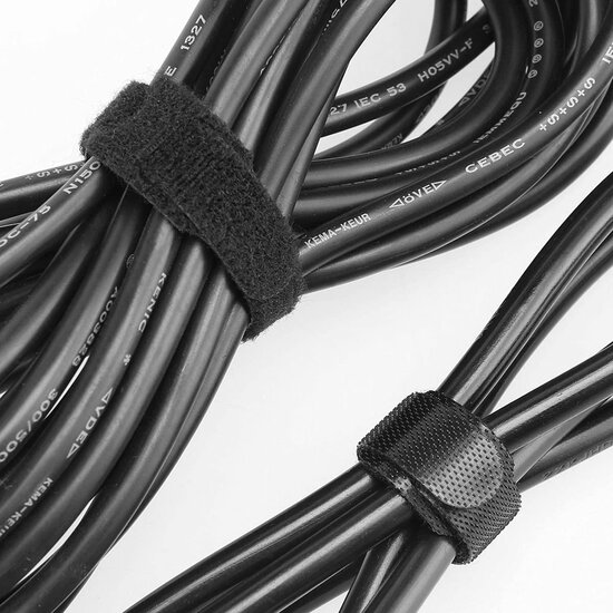 kabelbinders met velcro lengte 230mm breedte 13mm 5 stuks in verpakking