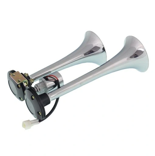 dubbele luchthoorn 24v l=220/280mm - fanfara - claxon - signaalhoorn