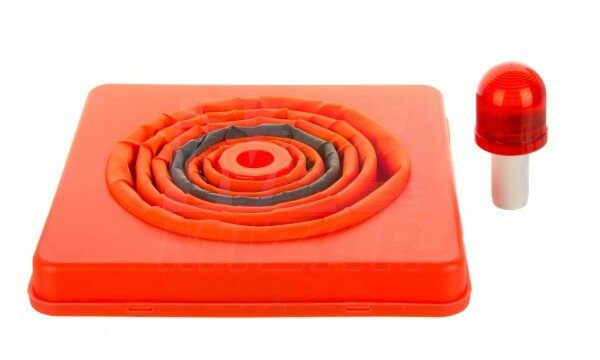 opvouwbare waarschuwingskegel - met led-verlichting, h=400mm