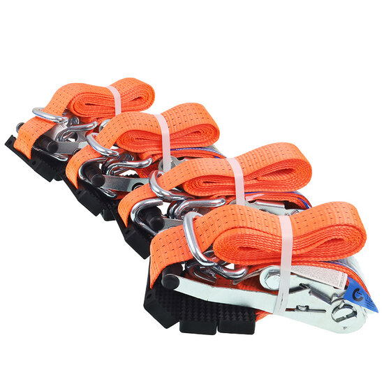 set spanbanden 3 meter 4 stuks + tas - sjorband - spanbanden