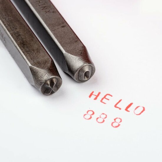 slagletters en cijfers 6mm - gehele alfabet - 36 dlg - slag letters - metaal letters - nummers